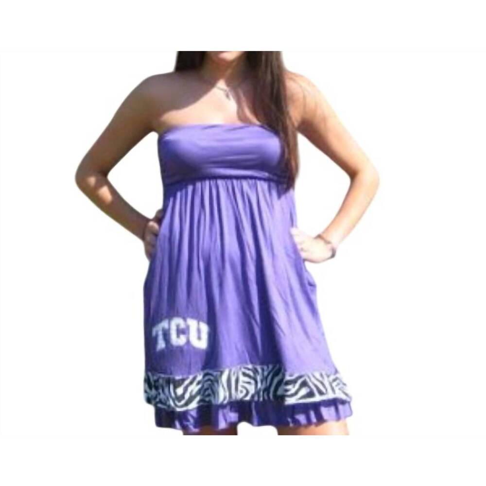 NEW LIVY LU tcu logo tube dress in purple